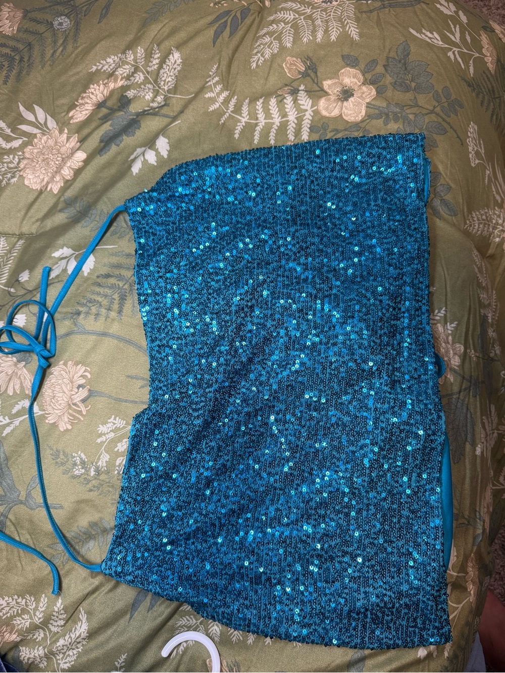 wild fable Teal Sequin Mini Skirt
